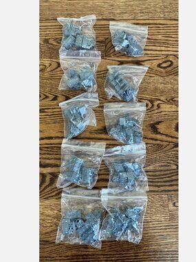 50-Pack Lego Gray Magnet 2X4 Bricks- Minifigures Stand Display Holder Magnet